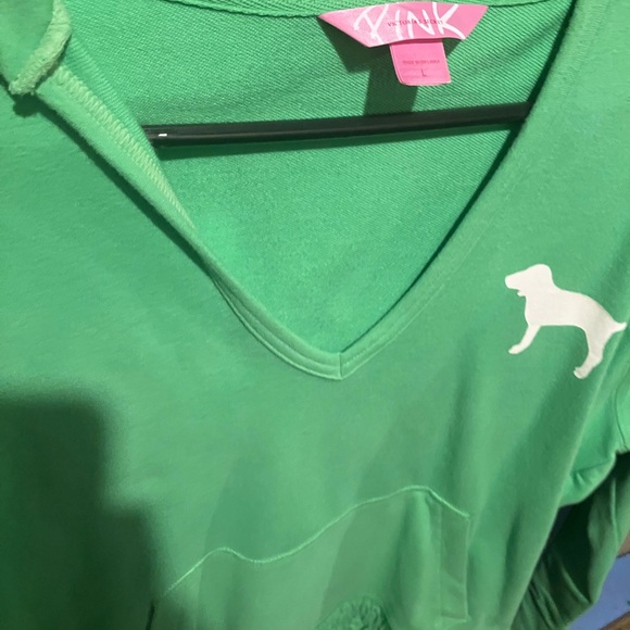 Live for PINK victoria secret pullover hoodie v neck sweater shirt size large - Picture 5 of 10